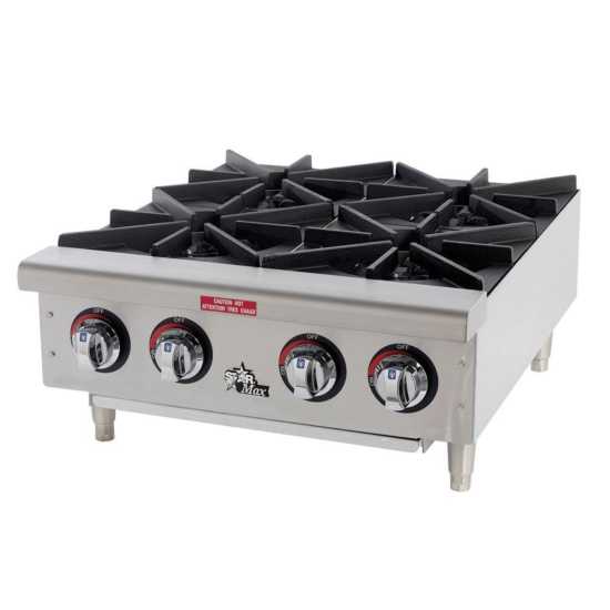 Star Max 604HF 24" Gas Hot Plate - 4 Burners - NG