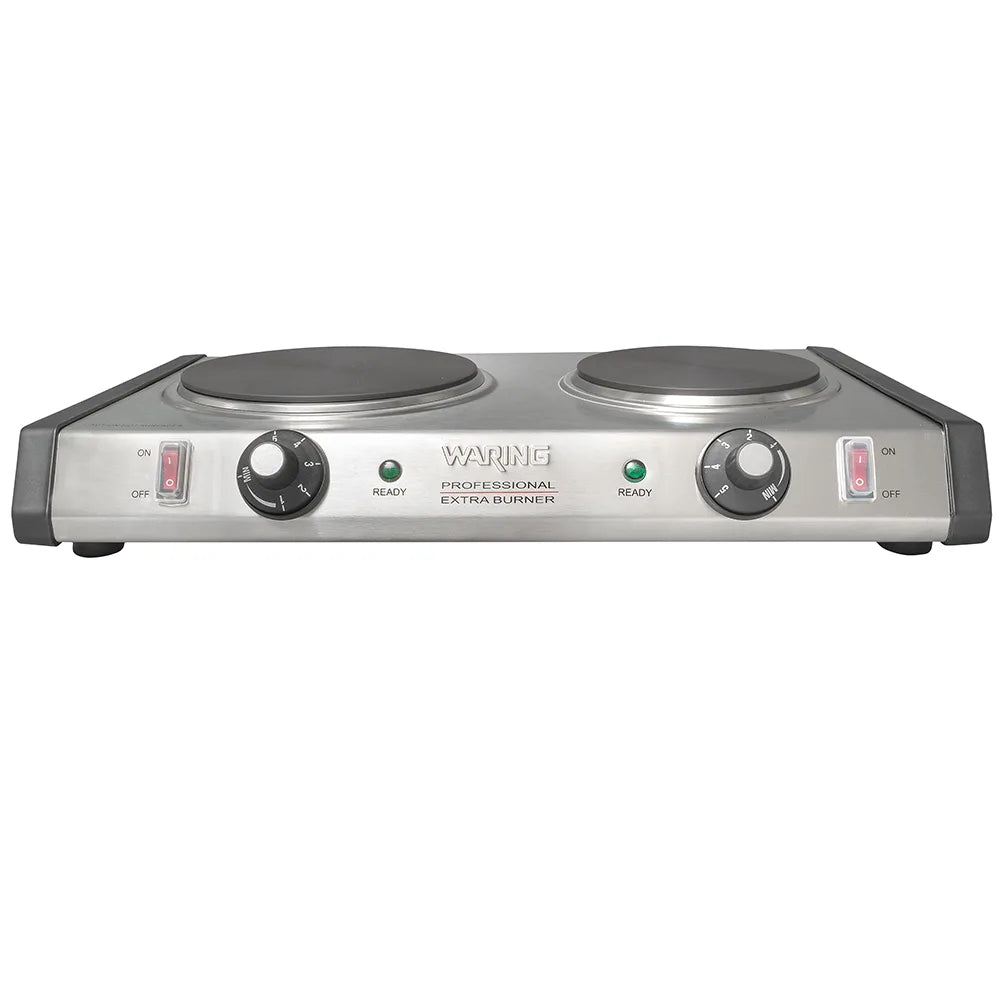 Waring  WDB600 Double Burner Solid Top Countertop Range - 1800W