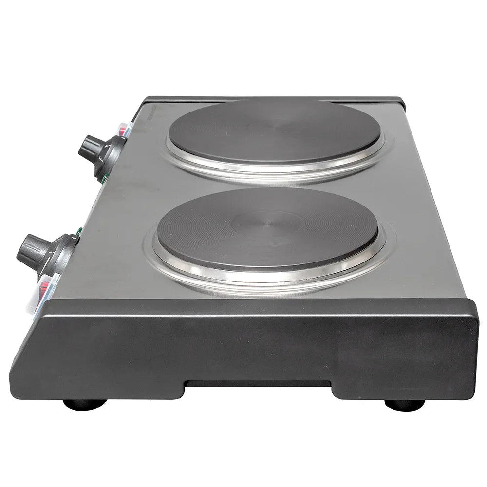 Waring  WDB600 Double Burner Solid Top Countertop Range - 1800W