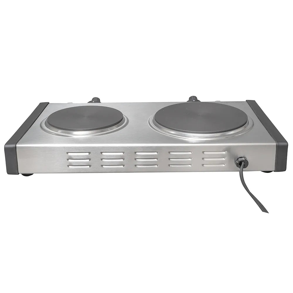 Waring  WDB600 Double Burner Solid Top Countertop Range - 1800W