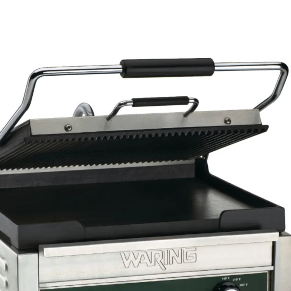 Waring  WDG250  Panini Press w/ Cast Iron Grooved & Smooth Plates, 120v