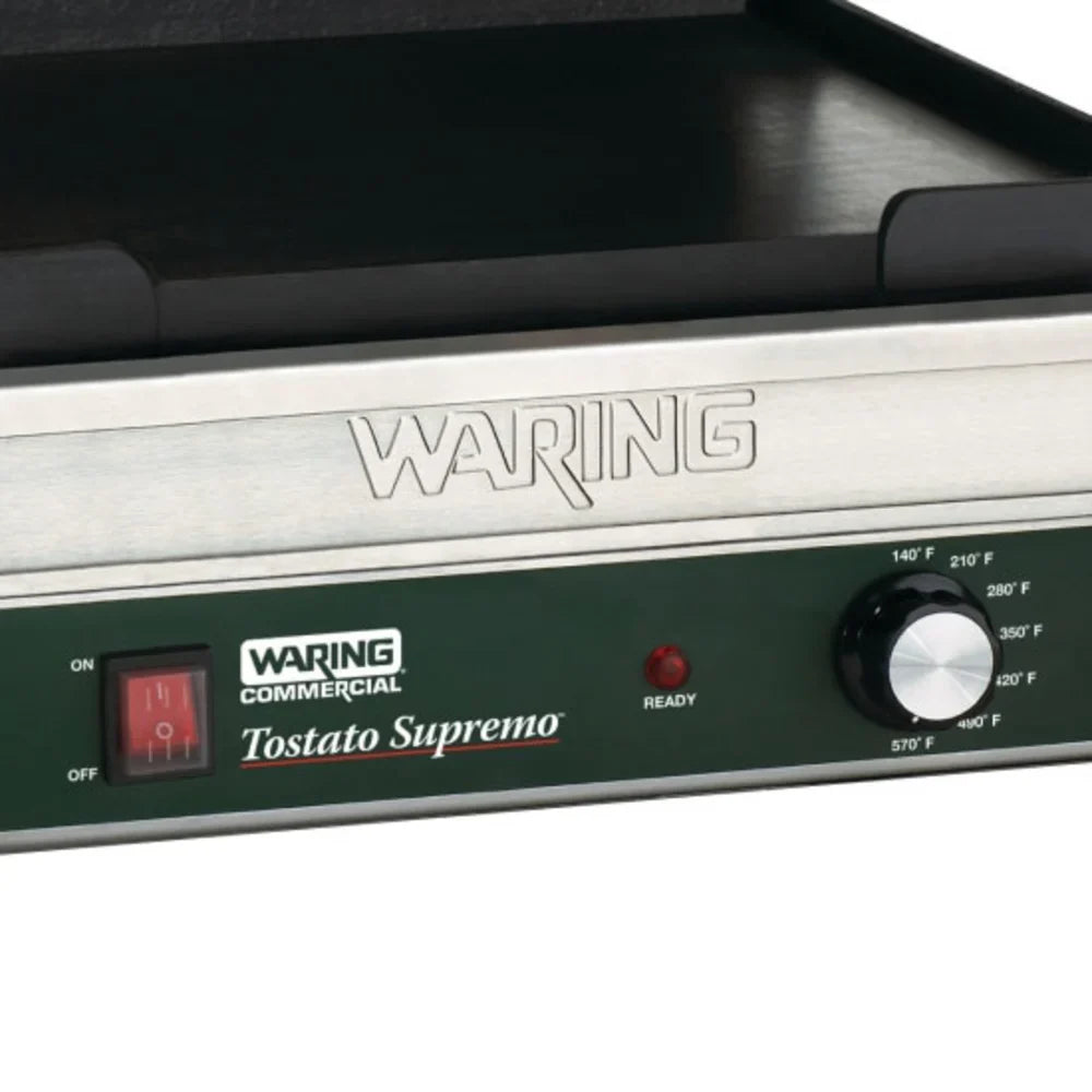 Waring  WDG250  Panini Press w/ Cast Iron Grooved & Smooth Plates, 120v