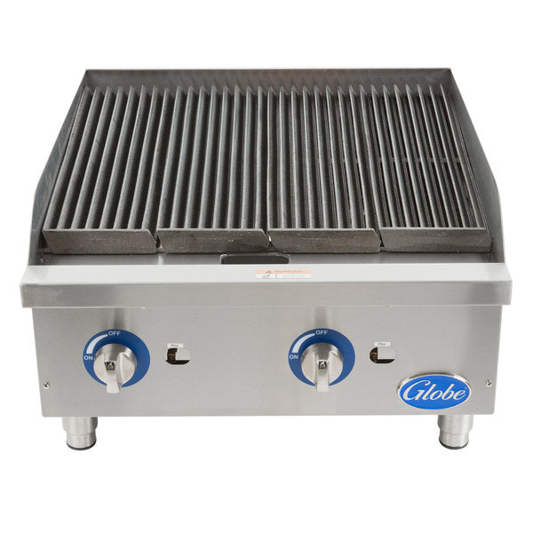 Globe GCB24G-SR 24" Gas Charbroiler with Stainless Steel Radiants