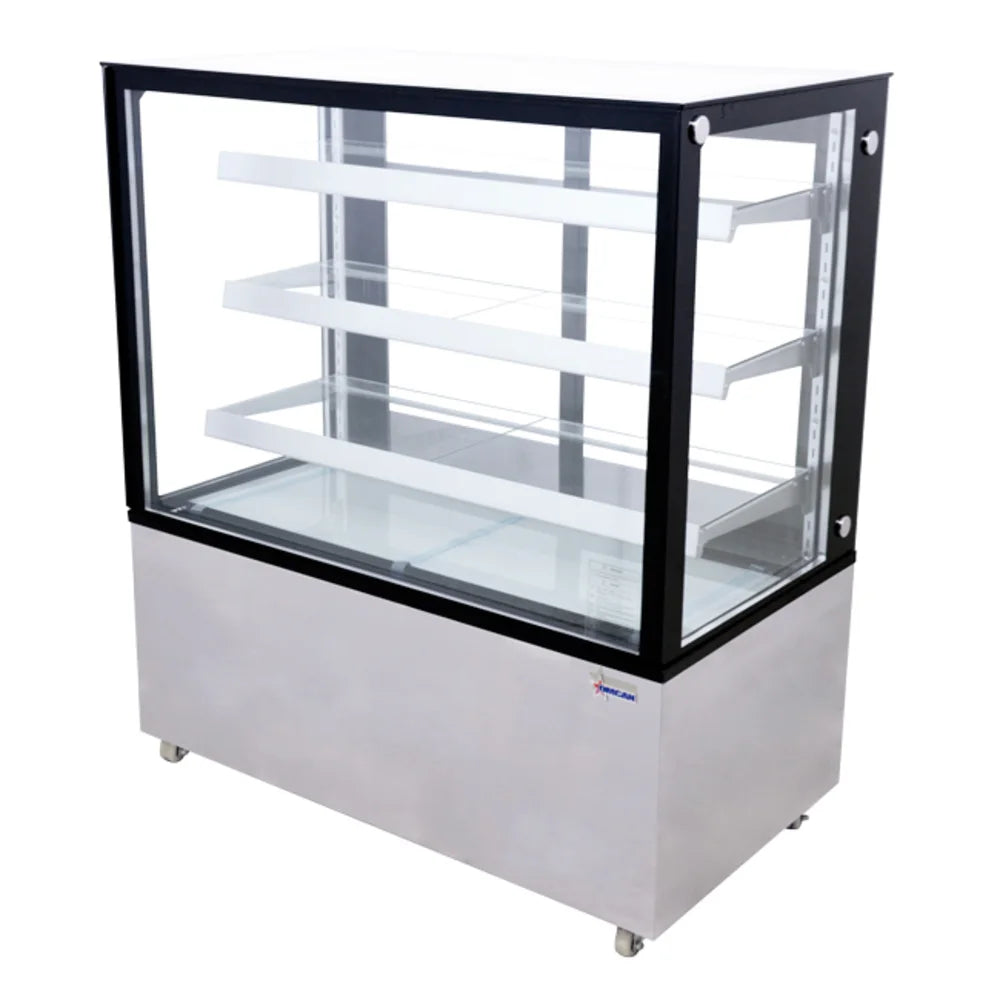 Omcan  44383 48" Full Service Bakery Display Case w/ Straight Glass - (4) Levels