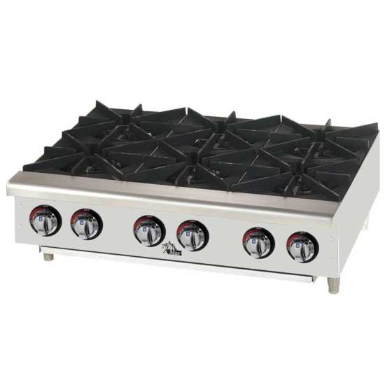 Star Max 606HF 36" Gas Hot Plate - 6 Burners - NG