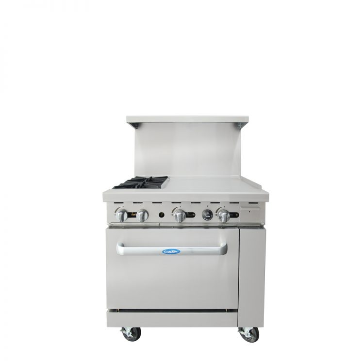 Atosa AGR-2B24GL 36" Commercial Gas Range 2 Burner with Giddle - NG