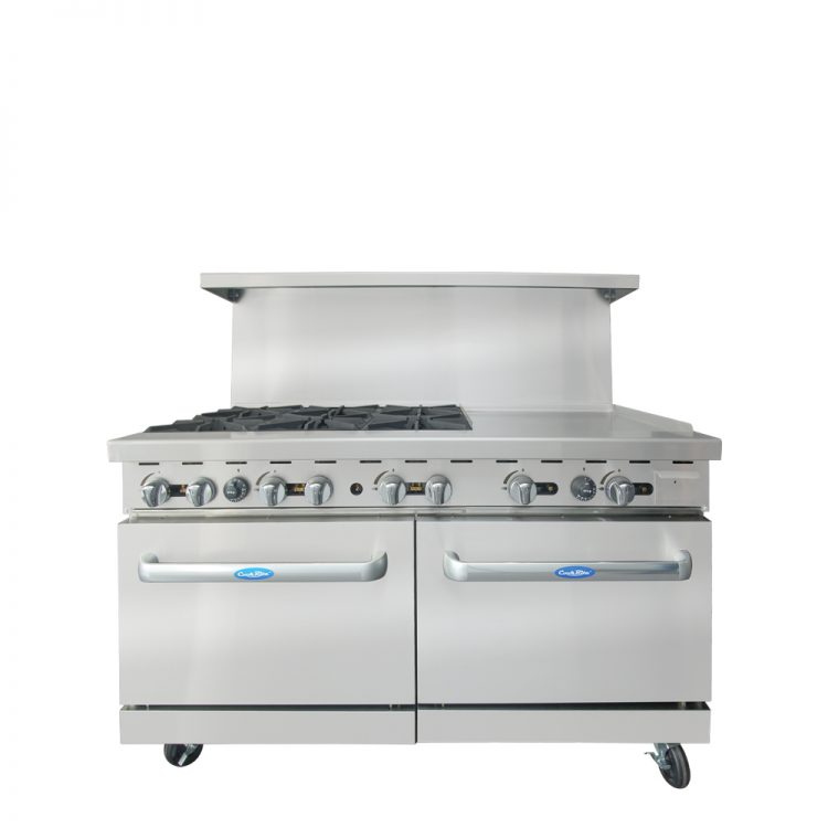 Atosa AGR-6B24GR 60" Commercial Gas Range 6 Burner with Griddle - NG