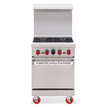 American Range AR-12G-2B 24" 2 Burner Gas Range with 12" Griddle and Standard Oven - NG