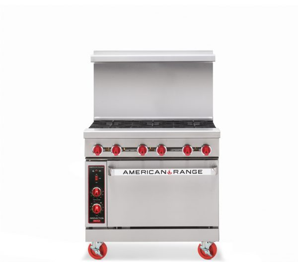 American Range AR-5 36" 5 Burner Gas Range with Standard Oven - NG