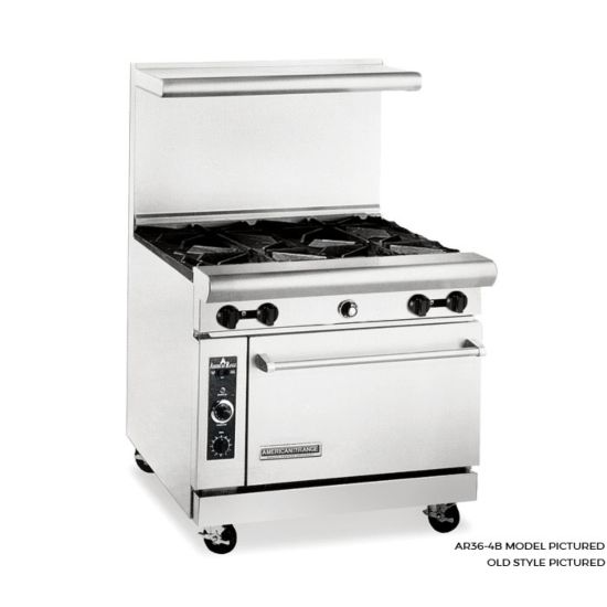 American Range AR36-4WB 36" 4 Wide Burner Gas Range with Standard Oven - NG