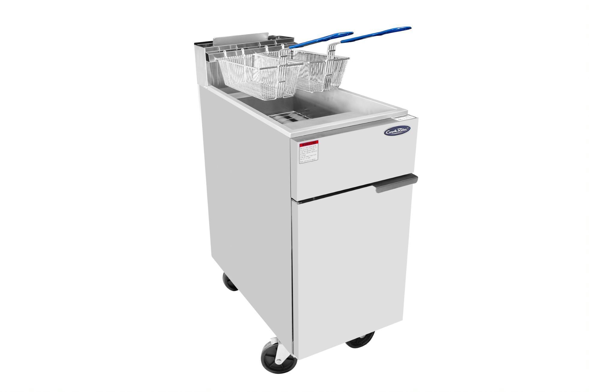 Atosa CookRite ATFS-40 HD 40 LB Stainless Steel Deep Fryer - NG