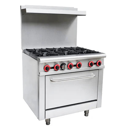 Cookline CR36-6-LP 36" 6 Burner Liquid Propane Range with Oven