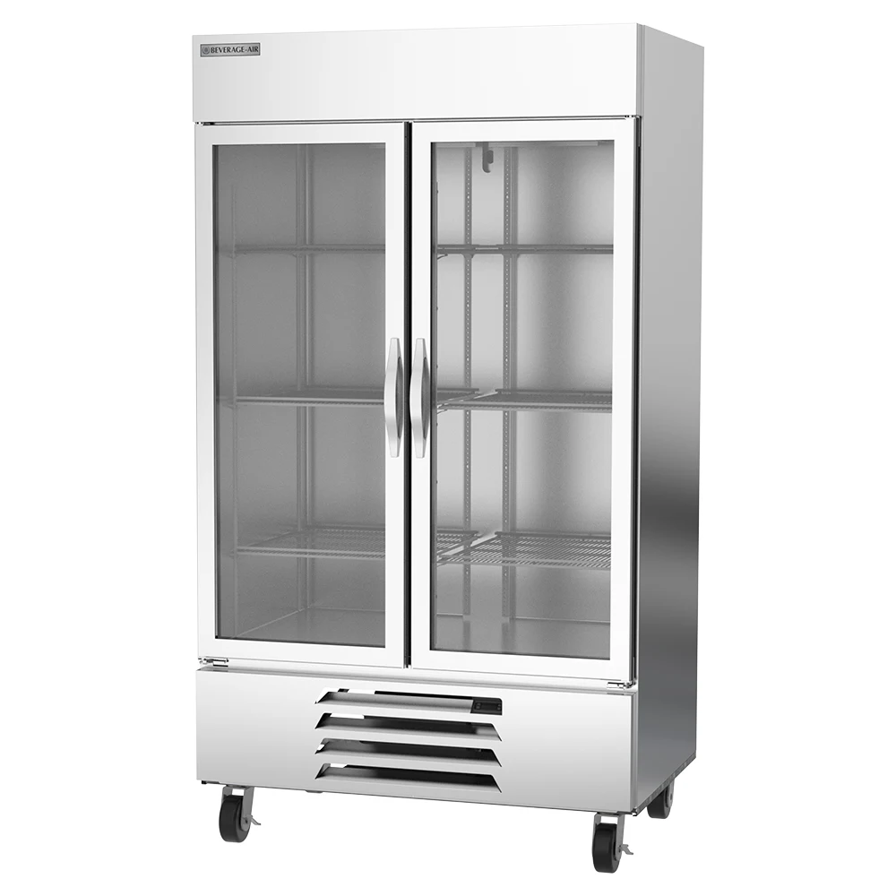 Beverage Air HBF44HC-1-G 2 Glass Door Bottom Mount Freezer 47"