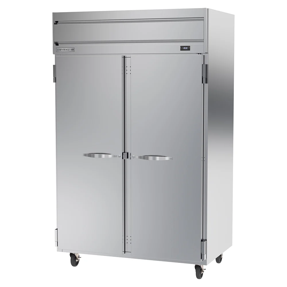 Beverage Air HFPS2HC-1S 2 Solid Door Top Mount Freezer Stainless Steel Front, Sides & Interior