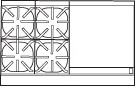 Imperial IR-4-RG24-XB-NG 48" 4 Burner Gas Range with 24" Raised Griddle, Standard Oven and Cabinet Base, Natural Gas