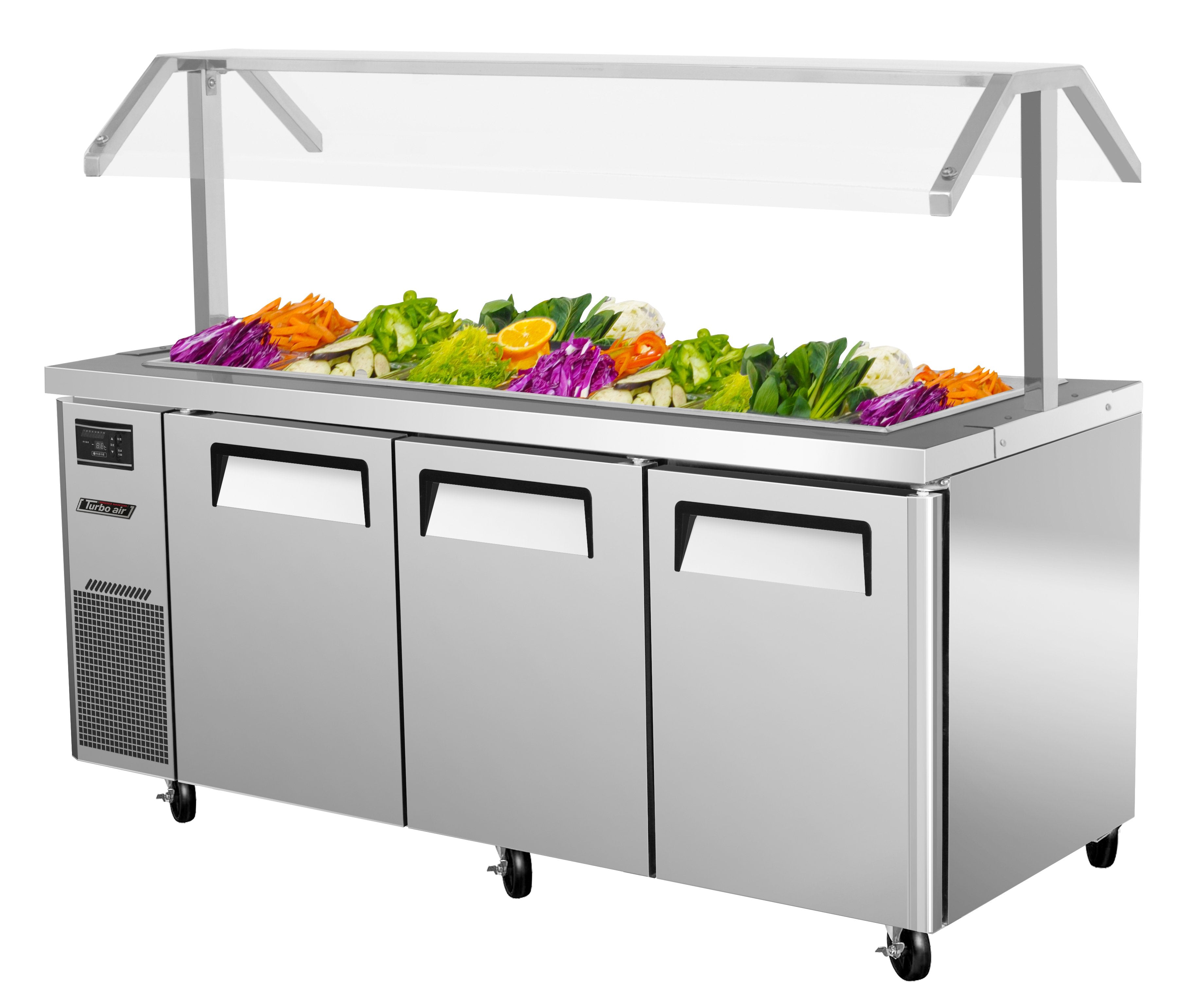 Turbo Air JBT-72-N 3 Solid Doors Buffet Table, Side Mount