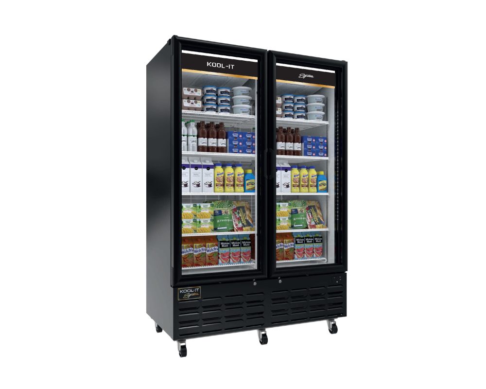 Kool-It - Signature LX-46RB Double Glass Door Merchandiser Refrigerator