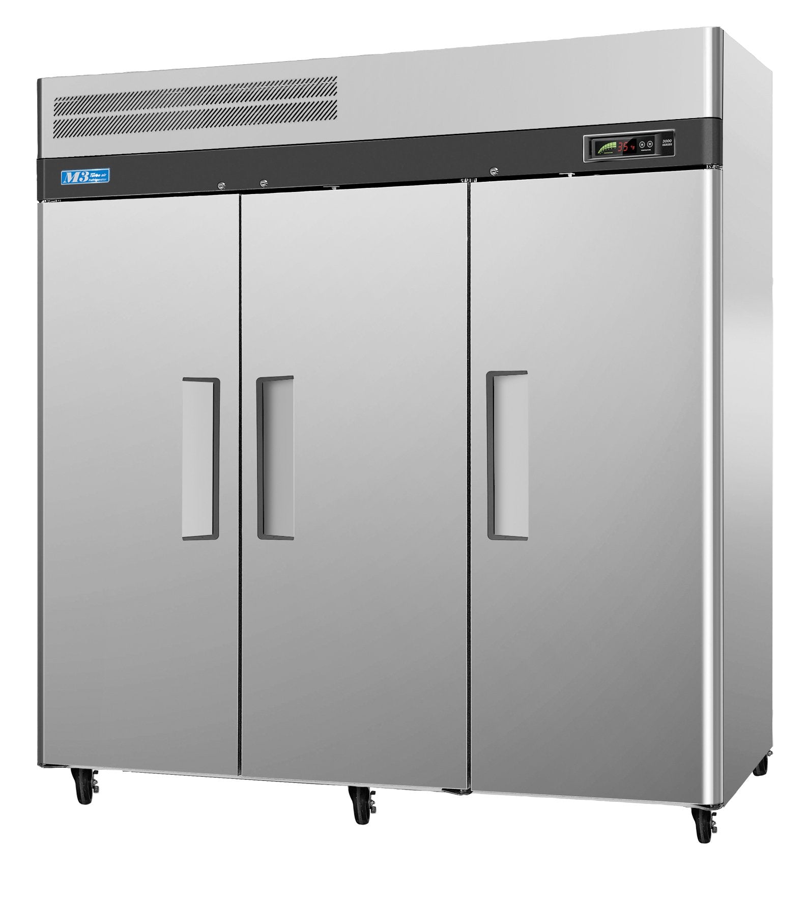 Turbo Air M3F72-3-N 3 Solid Doors Top Mount Freezer