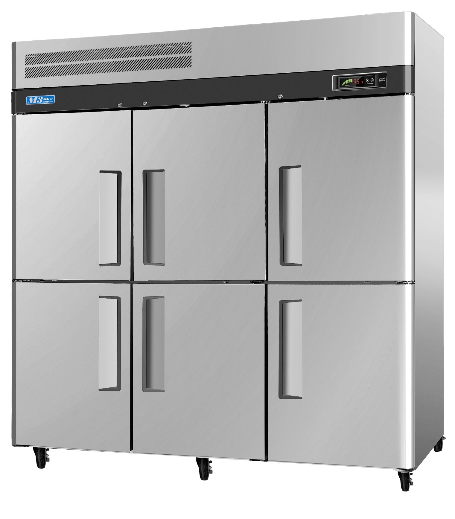 Turbo Air M3F72-6-N 6 Solid Half-Doors Top Mount Freezer