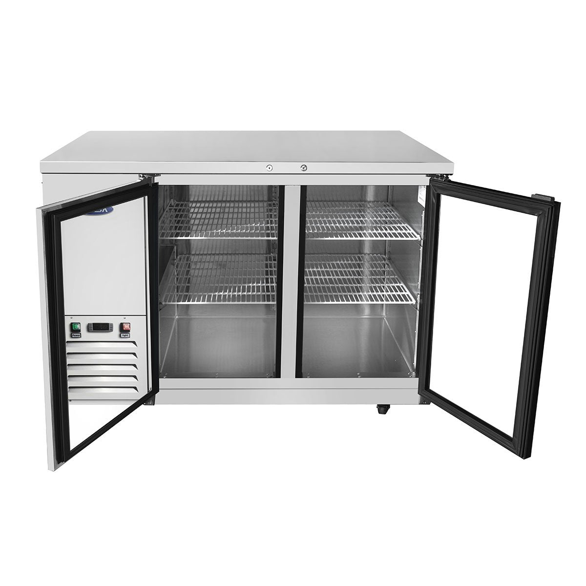 Atosa MBB48G-GR 48" Glass Door Back Bar Cooler - Stainless Steel