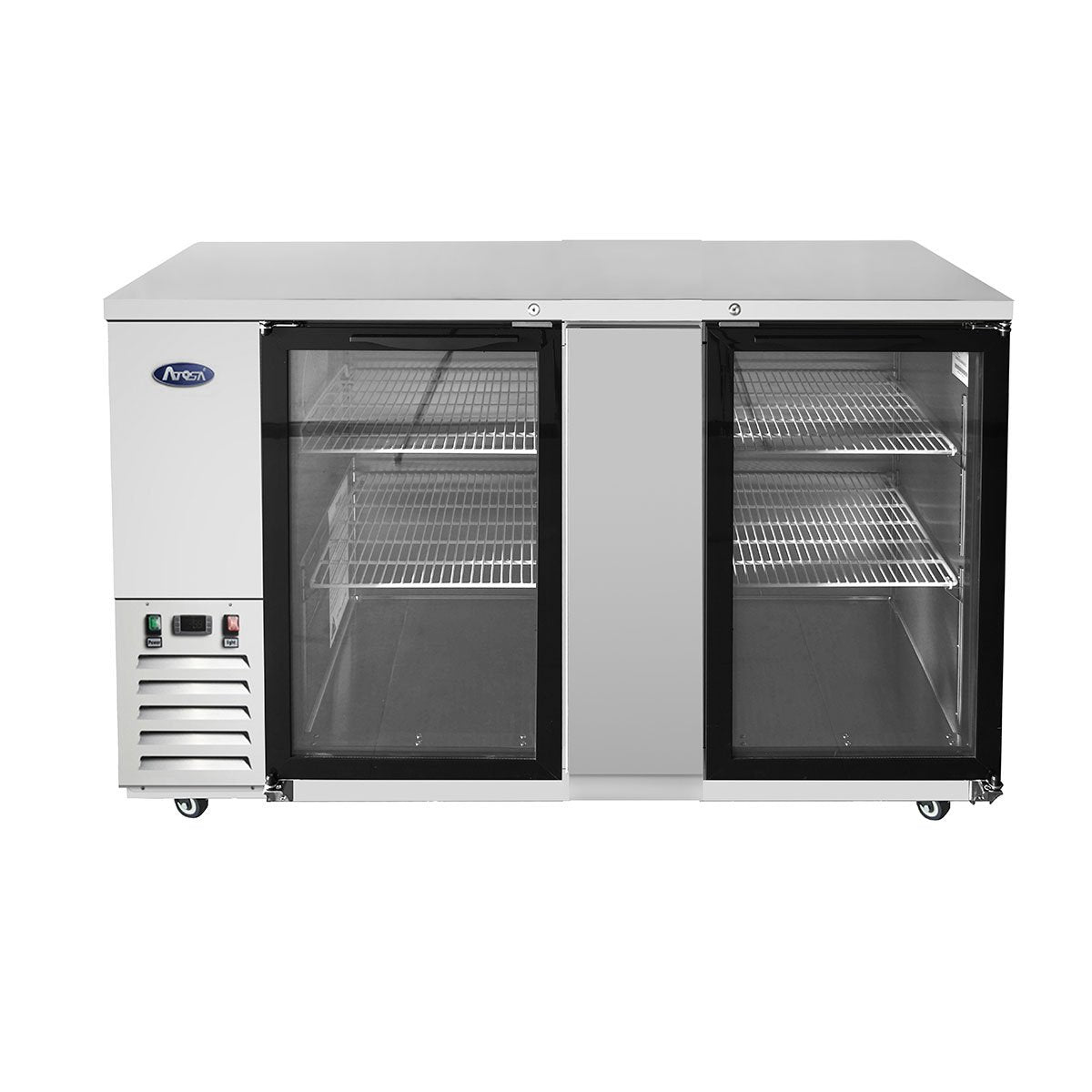 Atosa MBB69G-GR 69" Glass Door Back Bar Cooler - Stainless Steel