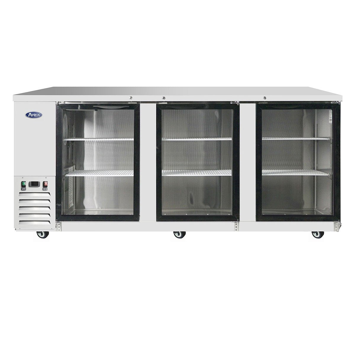 Atosa MBB90G-GR 90" Glass Door Back Bar Cooler - Stainless Steel