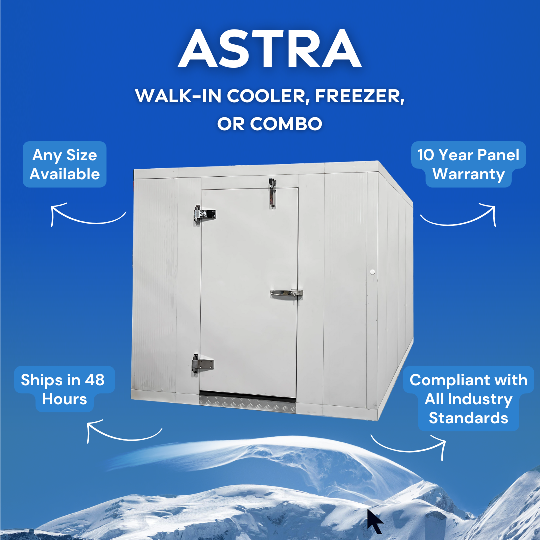 Astra 10 x 10 Walk-In Freezer with Floor and Remote Refrigeration