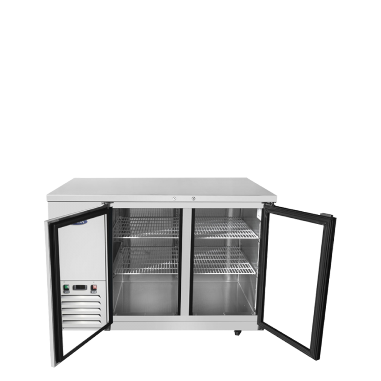 Atosa SBB48GGRAUS1 48" Glass Door Back Bar Cooler, S/S Exterior