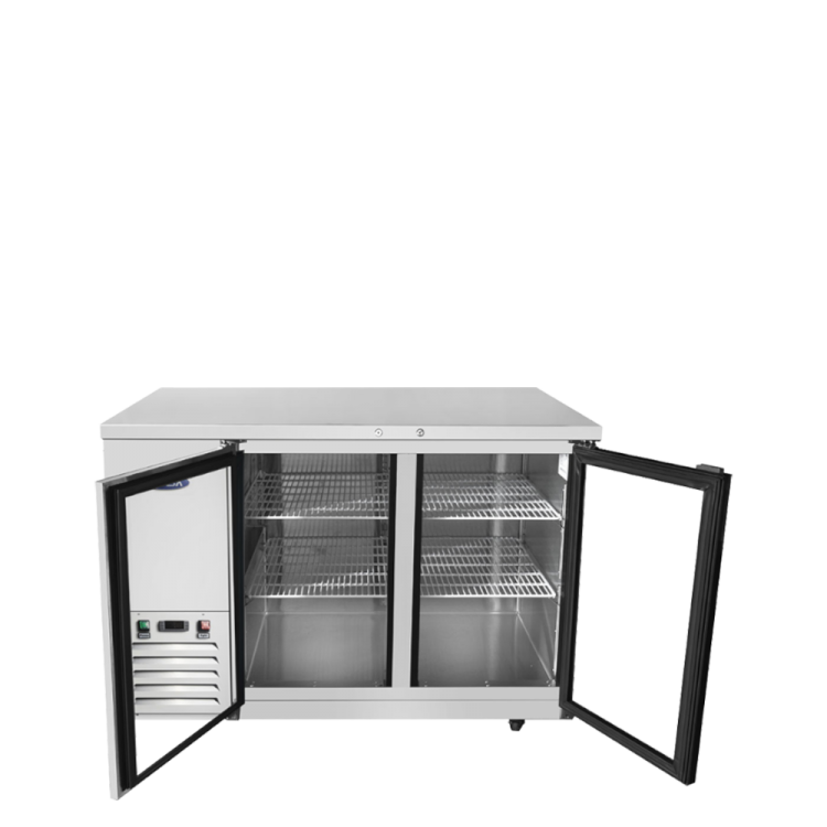 Atosa SBB59GGRAUS1 59" Glass Door Back Bar Cooler, S/S Exterior