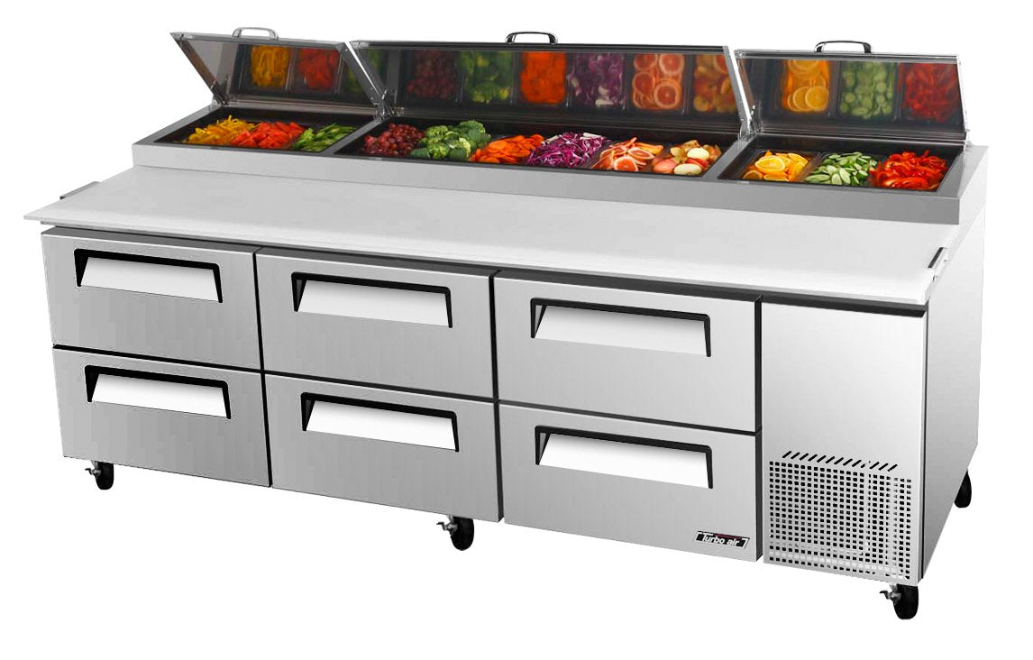 Turbo Air TPR-93SD-D6-N 6 Drawers Pizza Prep.Table