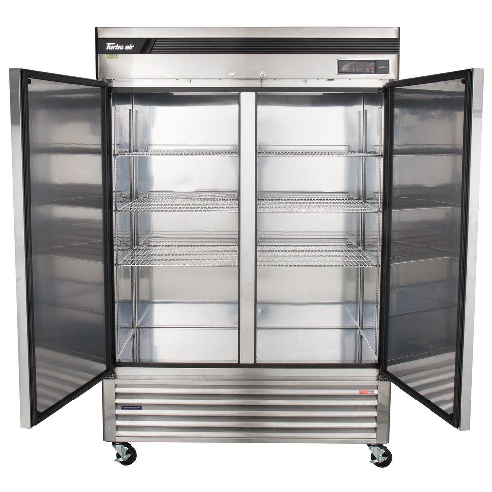 Turbo Air TSR-49SD-N6 2 Solid Doors Refrigerator, Bottom Mount