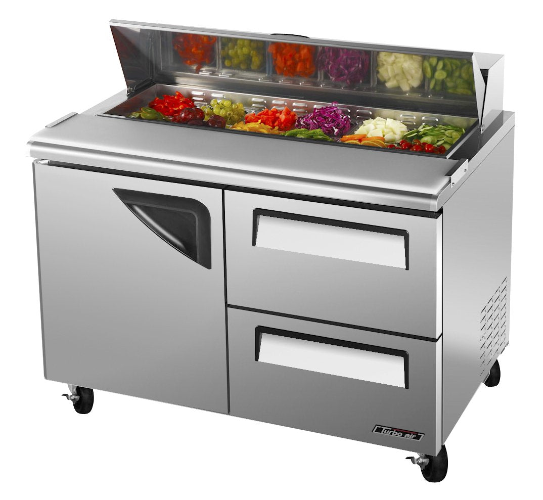 Turbo Air TST-48SD-D2-N 1 Solid Door+2 Drawers Sandwich/Salad Unit