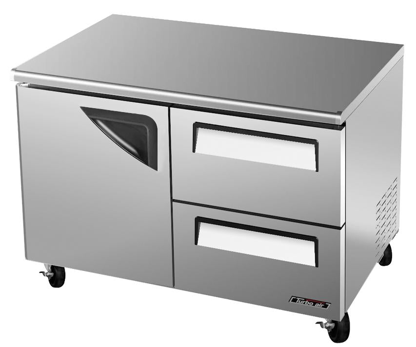 Turbo Air TUF-48SD-D2-N 1 Solid Door+2 Drawers Undercounter Freezer