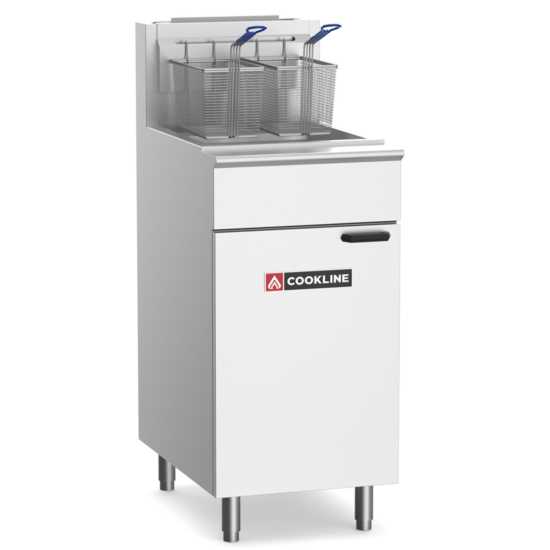 Cookline CF50-LP Commercial 50 lb Propane Gas Deep Fryer - 120,000 BTU