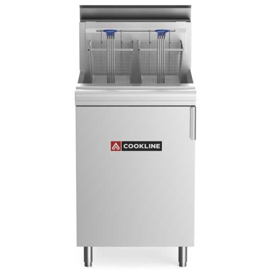 Cookline CF75-LP Commercial 75 lb Liquid Propane Deep Fryer - 170,000 BTU