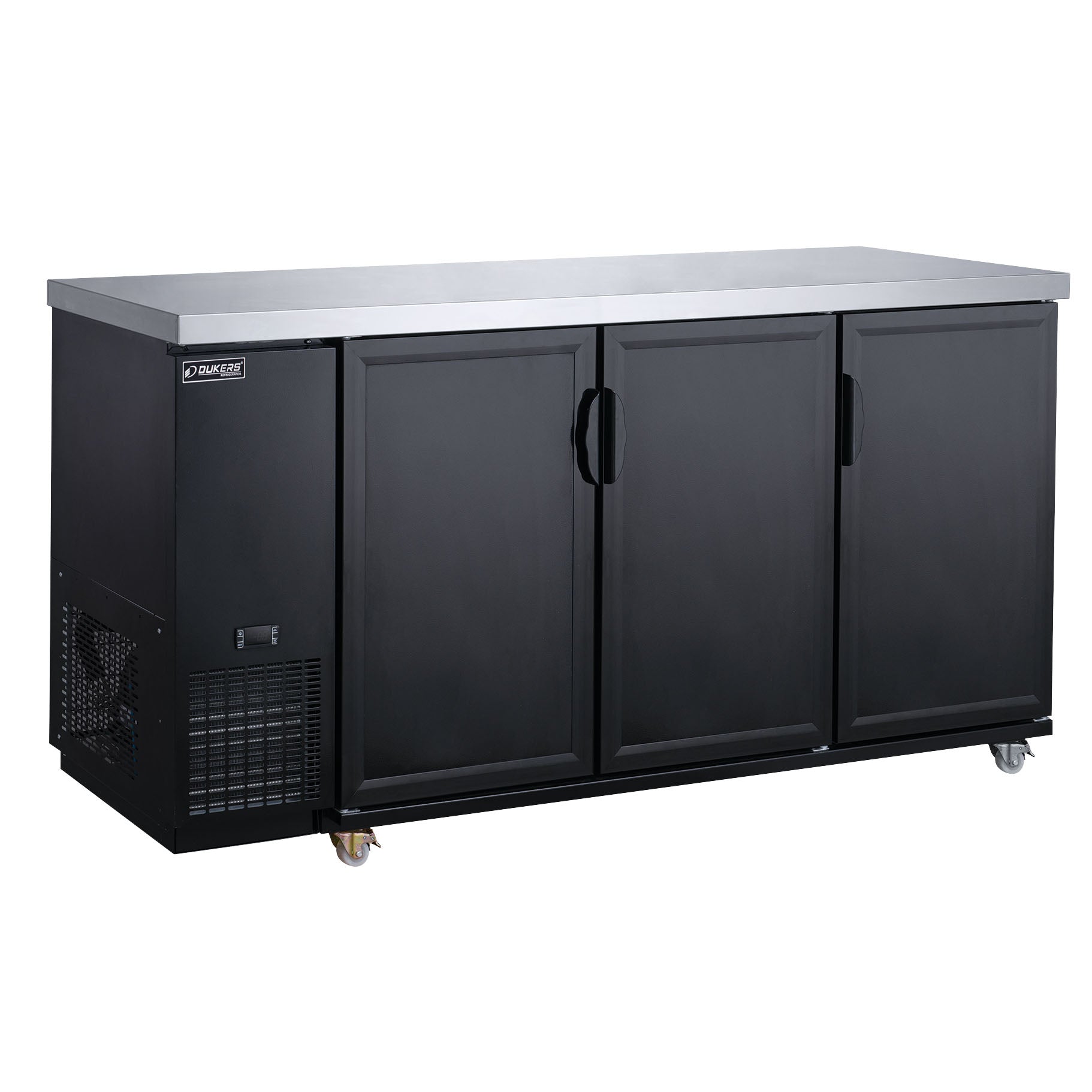 Dukers DBB72-M3 3-Door Bar and Beverage Cooler (Solid Doors)