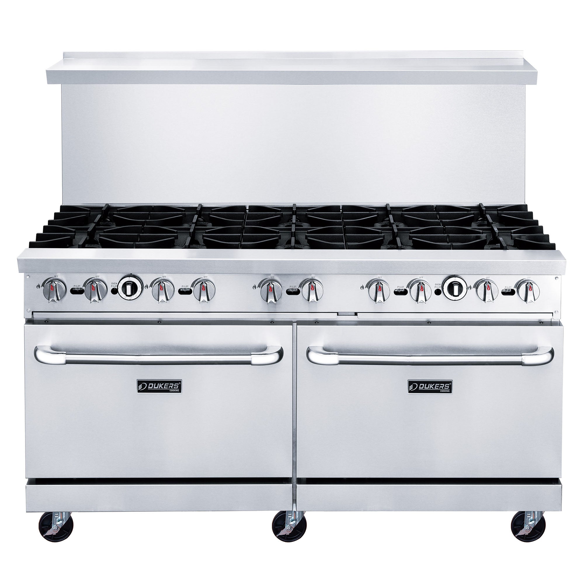 Dukers DCR60-10B 60″ Gas Range with Ten (10) Open Burners