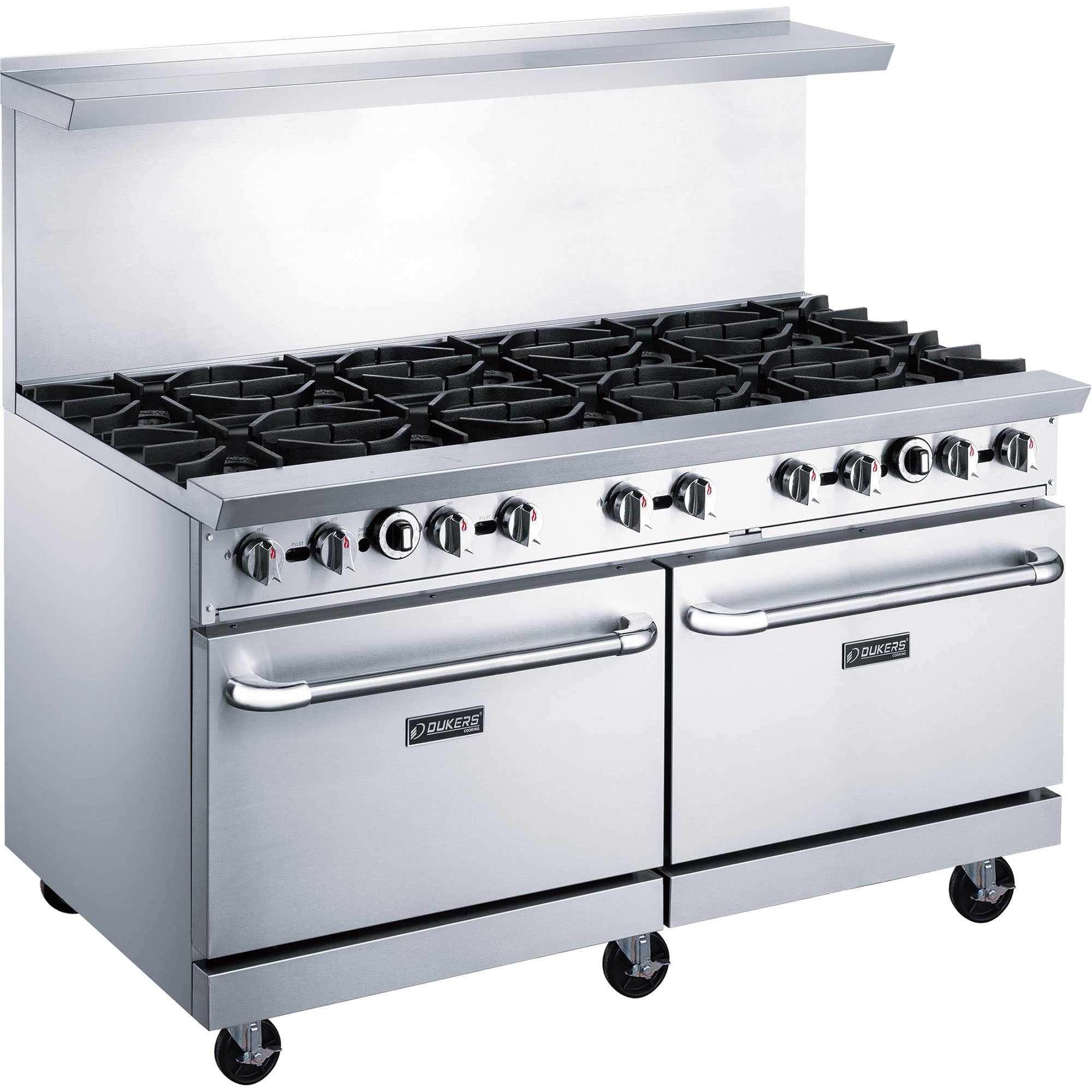 Dukers DCR60-10B 60″ Gas Range with Ten (10) Open Burners