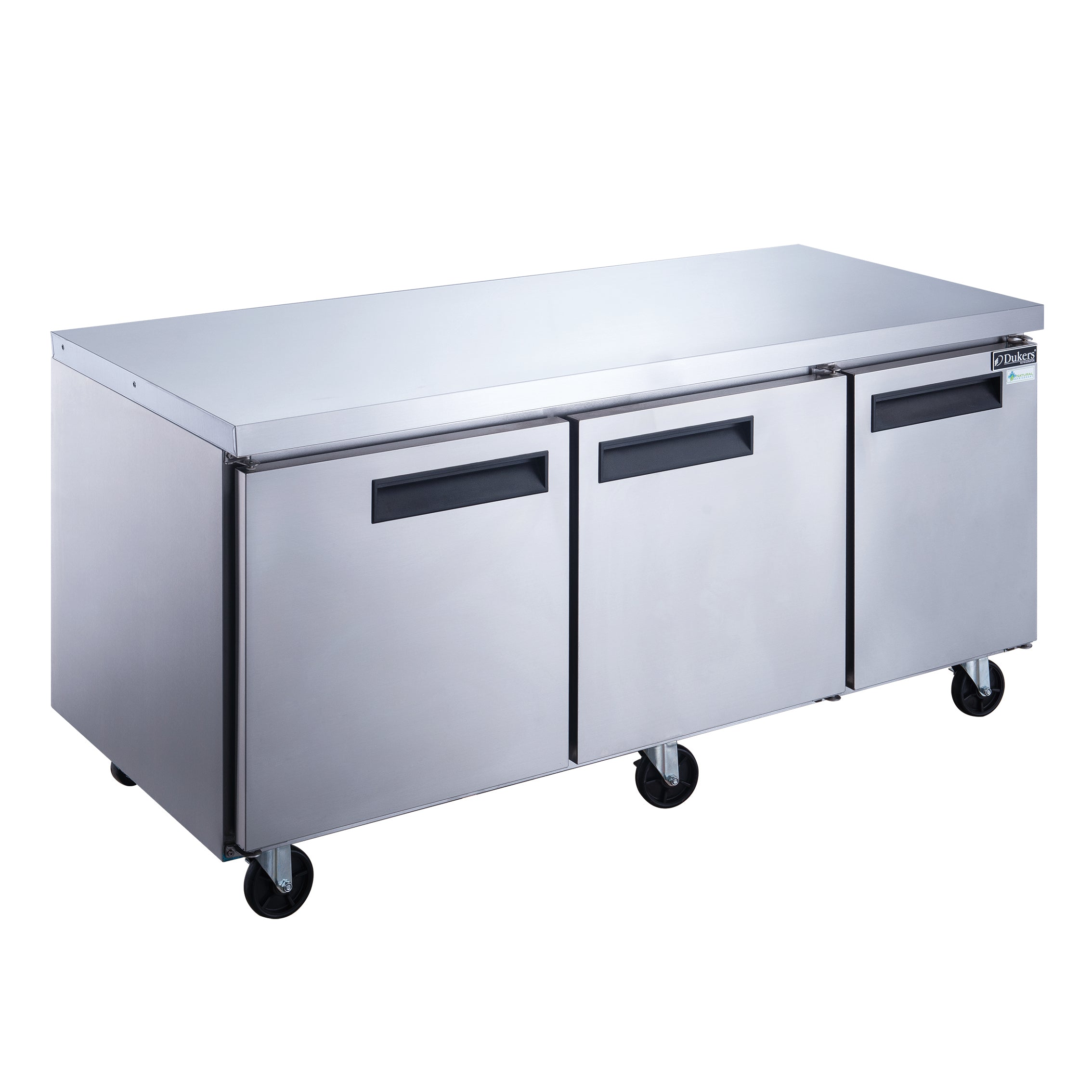 Dukers DUC72F 3-Door Undercounter Commercial Freezer in Stainless Steel