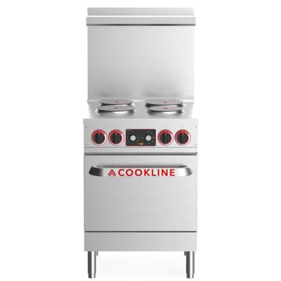 Cookline ER24-240 24" Electric Range with 4 Burners, 240V