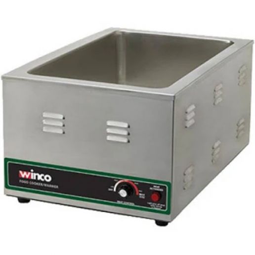 Winco FW-S600 Countertop Food Warmer - Wet w/ (1) Full Size Pan Wells, 120v