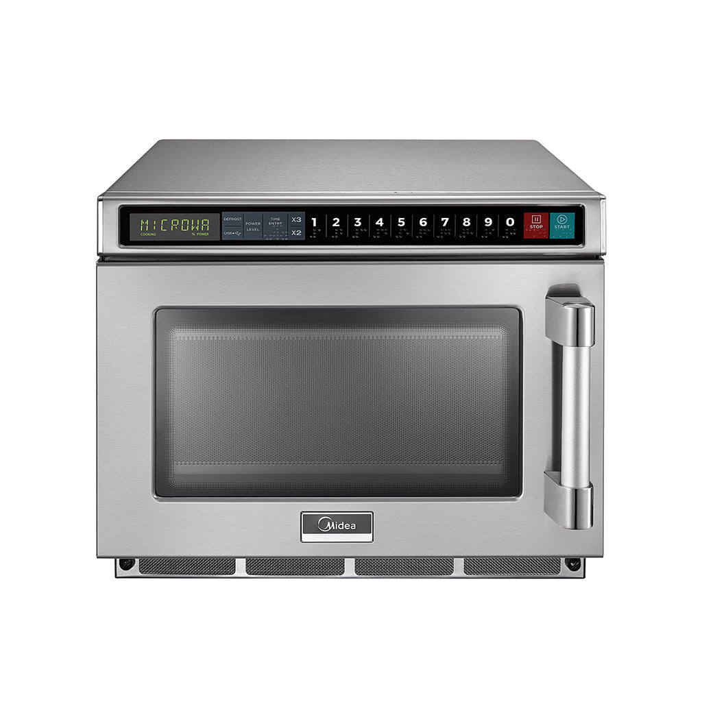 MIDEA 1817G1A 0.6 Cu. Ft. 1800W Push Button Heavy Duty Commercial Microwave