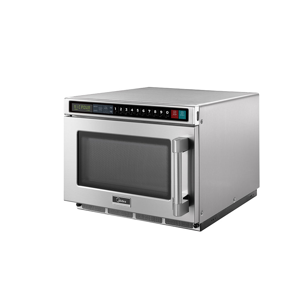 MIDEA 2117G1A 0.6 Cu. Ft. 2100W Push Button Heavy Duty Commercial Microwave