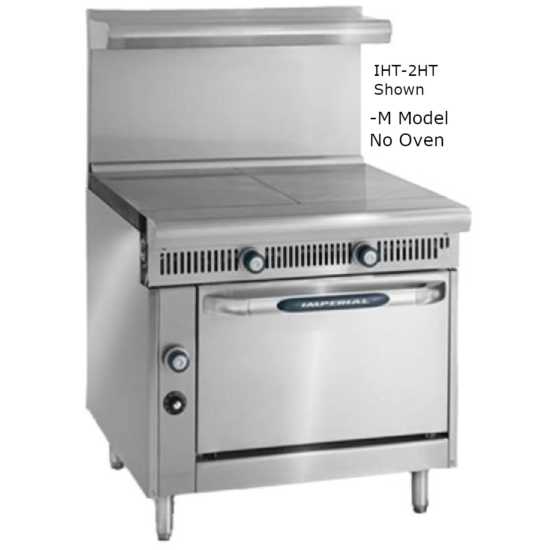 Imperial IHR-1HT-18-M-LP Spec Series 18" Hot Top Modular/Countertop Heavy Duty Liquid Propane Gas Range