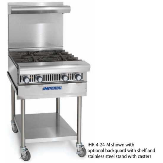 Imperial IHR-2-18-M-LP Spec Series 18" Modular/Countertop 2 Burner Heavy Duty Liquid Propane Gas Range