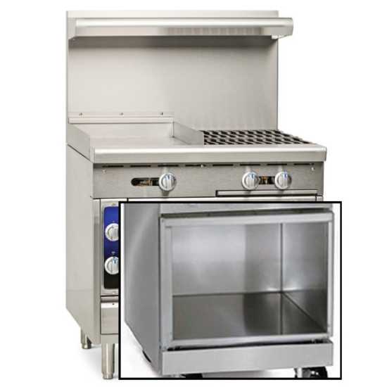 Imperial IHR-G18-2-XB-LP Spec Series 36" 2 Burner & 18" Griddle Heavy Duty Liquid Propane Gas Range w/ Open Cabinet Base