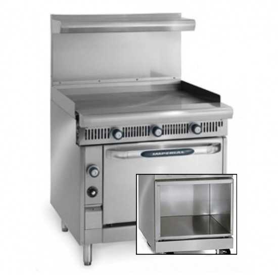 Imperial IHR-G36-XB-NG Spec Series 36" Griddle Heavy Duty Open Cabinet Base Natural Gas Range