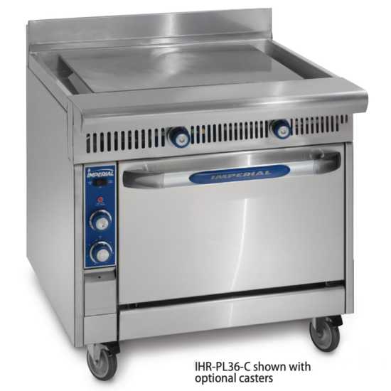 Imperial IHR-PL36-LP Spec Series 36" Plancha Top Heavy Duty Liquid Propane Gas Range w/ Standard Oven