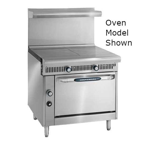 Imperial IHR-2HT-M-LP Spec Series 36" Modular/Countertop Two 18" Hot Top Heavy Duty Liquid Propane Gas Range