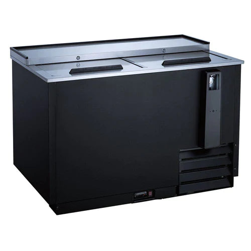 Coldline BBC-50 50" Horizontal Reach-In Black Bottle Cooler - 13 Cu. Ft.